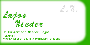 lajos nieder business card